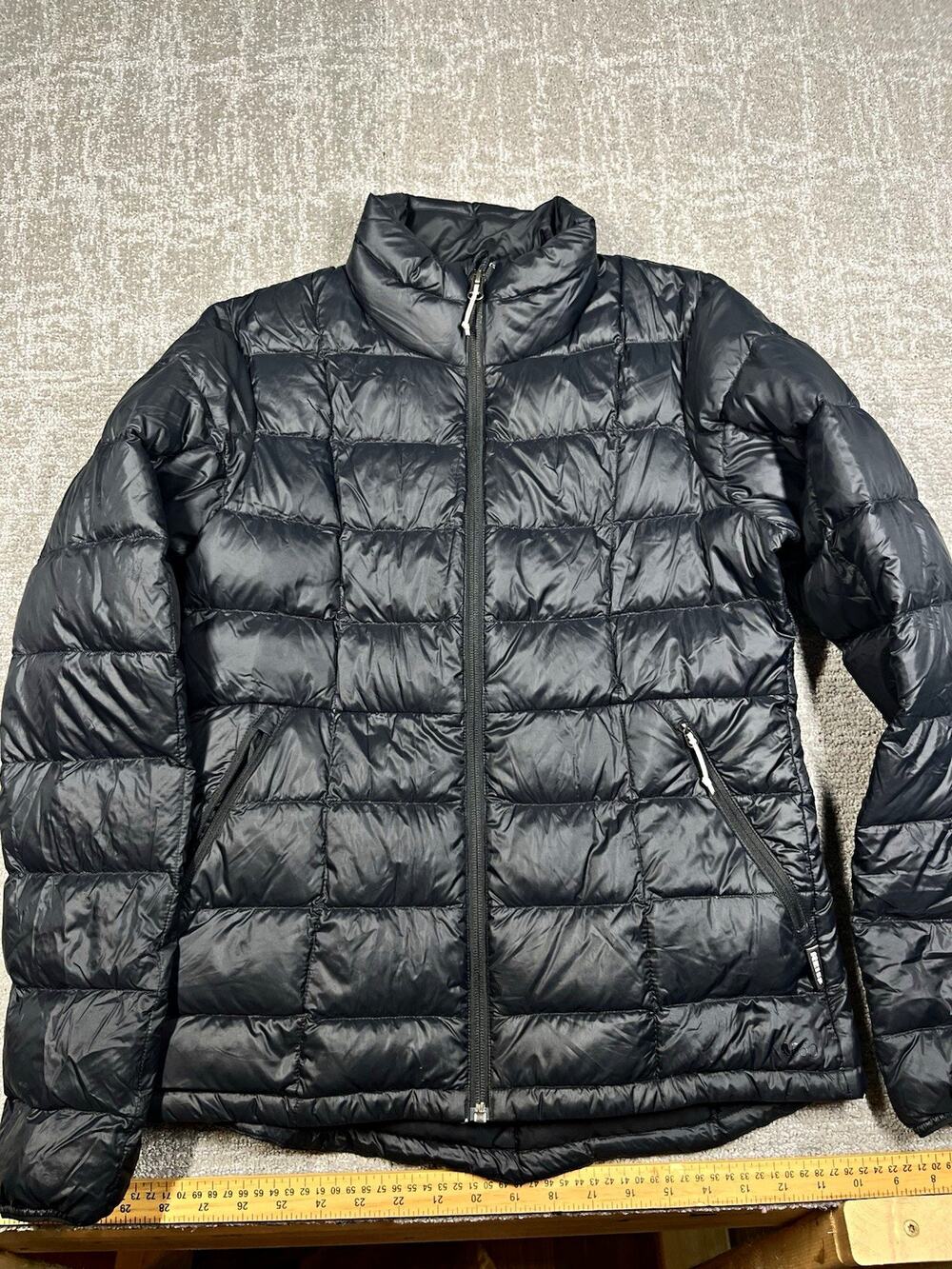 REI 650 Women’s Black Down Puffer Jacket Size S Full Zip Pockets